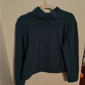 Elegant Dark Teal Cowl Neck Sweater